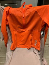 Women&#39;s Fila Orange Sweatshirt Pullover Running Walking Textured 1/2 Zip... - £19.55 GBP