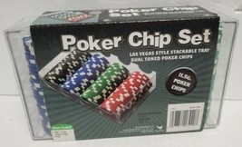 NEW~Poker Chip Set for Casino Card Games (4 Colors, 100 Pieces) 25 Each Color - £9.99 GBP