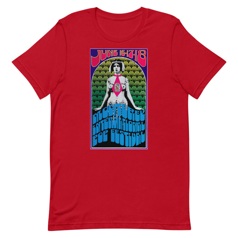 1967 Monterey Pop Festival Concert Poster Short-Sleeve Unisex T-Shirt