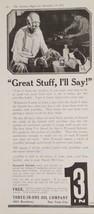1921 Print Ad Three-in-One Oil Company Man Oils Shotgun New York,NY - £14.06 GBP