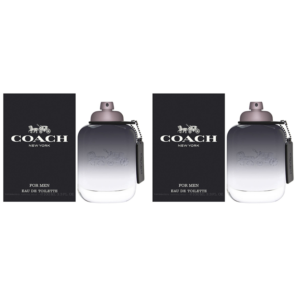 Pack of 2 New Coach For Men Eau De Toilette Spray, Cologne for Men, 3.3 Oz - $101.99