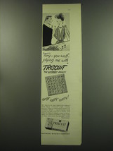 1949 Nabisco Triscuit Biscuit Ad - Tony - you wolf - plying me with Triscuit - $18.49