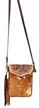 Women&#39;s Cowhide Western Floral Tooled Leather Crossbody Shoulder Pouch 1... - $59.39