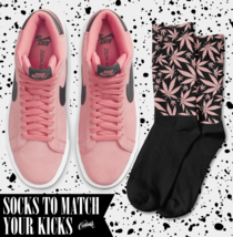 LEAF Socks for N SB Zoom Blazer Mid Skate Pink Salt Shirt - £16.18 GBP