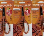 Fiskars 5&quot; Basketball Design Non Stick Blunt Tip School Safety Scissors ... - £10.04 GBP
