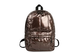 Fashion Casual Unisex Space Down Glossy Backpack Waterproof Soild Color Bag Bags - £108.57 GBP