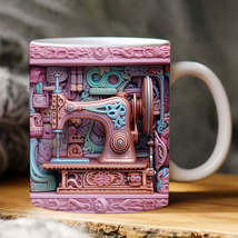 Sewing Machine Ceramic Mug Creative and Unique Drinkware Gift - £22.34 GBP