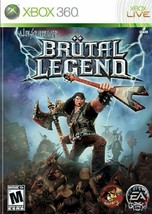 Brutal Legend Microsoft Xbox 360 Video Game EA action combat heavy metal 2009 - £12.63 GBP