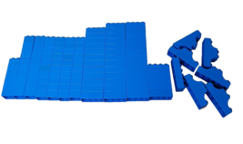 Lego Duplo Classic Blue Only 2x2 2x4 Blocks Large Lot For House Castle Building - £12.37 GBP