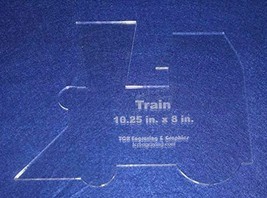 Train Engine 10.25"l X 8" H - Clear ~1/4" Thick Acrylic - £27.72 GBP