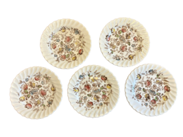 Set 5 Johnson Brothers Staffordshire Bouquet Berry Dessert Plates 6.25 Inch Vtg - £16.45 GBP