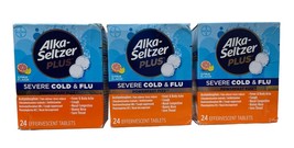 Alka-Seltzer Plus Powerfast Fizz Severe Cold &amp; Flu, Citrus 24 Efferv Tab... - £30.78 GBP