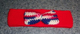 Handmade Crocheted Patriotic Bow Tie Dog Collar LARGE Pembroke Welsh Corgi - $12.49