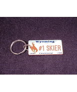 1990 Wyoming #1 Skier Centennial Ring Keychain - £6.20 GBP
