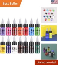 Professional Tattoo Ink Color Set Colors with 15 ml 1/2oz per Bottle Tat... - $39.91