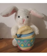 Hallmark plush white Easter bunny holding zippered Easter egg pocket - £11.66 GBP