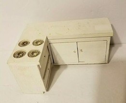 Handmade Vintage Dollhouse Kitchen Wood Counter top &amp; Stove / Oven - £15.94 GBP