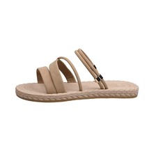 MIYEDA Summer Sandals Women Slip-On Cross Strap Casual Ankle Wrap Fashion Flat C - £29.20 GBP