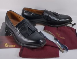 Allen Edmonds Bradenton Men&#39;s US 11 C Black Leather Kiltie Tassel Loafer Shoes - £44.24 GBP
