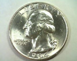 1964-D Washington Quarter Choice Uncirculated Ch. Unc. Nice Original Coin - £8.81 GBP