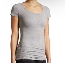 Athleta Pure Tee Womens XS Light Gray Athletic Stretch Fitted Shirt Styl... - $29.70