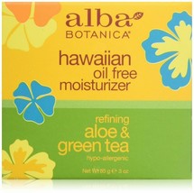 Alba Botanica Hawaiian Oil-Free Moisturizer, Aloe &amp; Green Tea, 3 oz. - £16.18 GBP