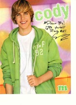 Cody Linley teen magazine pinup clipping green shirt M Magazine 2008 - £1.20 GBP