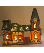 Dickens Collectibles Train Station &amp; Cafe 1997 Lighted Porcelain Buildin... - €36,91 EUR