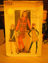 Simplicity 5154 Teen Size Jumper Pattern - Size 11/12 Bust 32 - $9.93