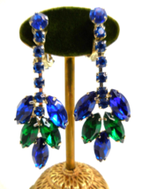 Juliana D&amp;E Blue Green Rhinestone Dangle Earrings - $71.20