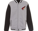 NHL Arizona Coyotes Reversible Full Snap Fleece Jacket JH Design Front L... - £95.91 GBP