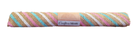 Crafter&#39;s Square Rolled Burlap Fabric Fat Quarter - New - Pastel Stripes - £7.15 GBP