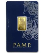 5 Gram PAMP Suisse Gold Bar 999.9 Of Fine Gold - £567.70 GBP