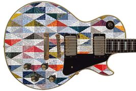 Guitar Skin Axe Wrap Re-skin Vintage Mid Century Mosaic Tiles Pattern 306 - $27.71+