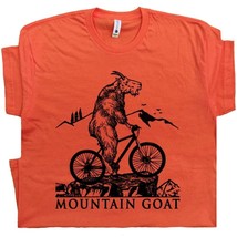 Mountain Bike T Shirts Cool Mountain Goat Tee Riding Biking Graphic Witty Gift F - £14.95 GBP