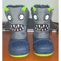 Boys sz.5 monster snow boots cat and jack Thermolite gray blue. - $18.47