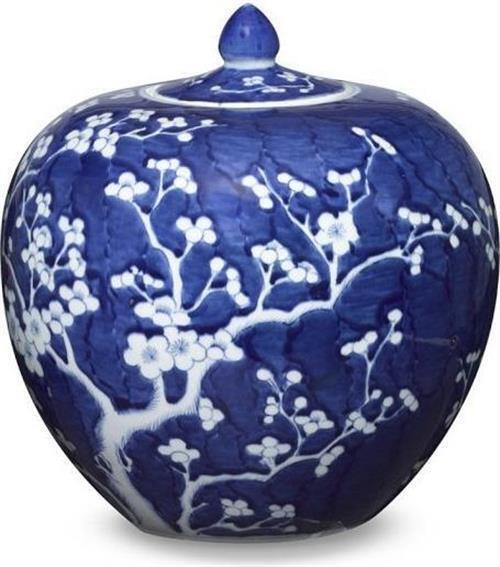 Primary image for Jar Vase Plum Melon Colors May Vary White Blue Variable Ceramic Handmade