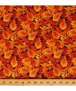 Cotton  Autumn Leaves Fall Season Oak Foliage Fabric Print by the Yard D... - $11.95