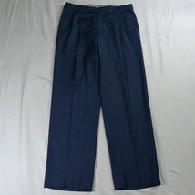 Ballin Classic 34 x 32 Dark Blue Pleated Super 110s Comfort Eze Wool Dress Pants - £15.00 GBP