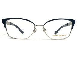 Tory Burch TY 1046 3142 Eyeglasses Frames Blue Silver Square Cat Eye 52-16-135 - £37.21 GBP