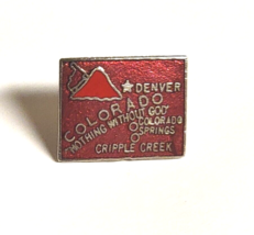 Colorado State Enamel Lapel Pin Vintage Denver Cripple Creek Colorado Springs CO - £2.99 GBP