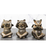 Rustic Country Angel Winged Pigs in See Hear Speak No Evil Poses Figurin... - $39.37 CAD
