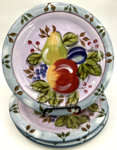Set Of 3 Heritage Mint Black Forest Fruits Dinnerware 10.5&quot; Dinner Plates MINT!! - £14.07 GBP