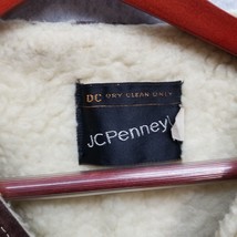Vintage JC Penney Suede Vest Medium VTG 70s 80s Sherpa Lined JCP - $24.70