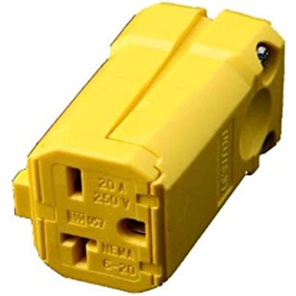 Leviton 5459-VY 20 Amp, 250 Volt, Connector, Straight Blade, Industrial ... - $25.13