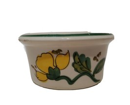 VTG 70s Teleflora Painted Yellow Flowers Floral Made In Italy Flower Planter 6&quot; - £8.03 GBP