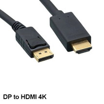 Kentek 6&#39; Display Port 1.2 To Hdmi 1.4 Cable 28AWG 4K 3D For Pc Mac Hdtv Led Tv - £23.27 GBP