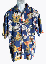 Kad Short Sleeve Button Down Kona Coffee Hawaiian Shirt Large - $13.36