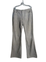 Talbots Curvy Corduroy Straight Leg Mid Rise Jeans Womens Size 10 Light Gray - £17.25 GBP
