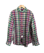 Polo Ralph Lauren Men&#39;s Madras Plaid Shirt 100% Linen Green Multi Size L... - £39.33 GBP